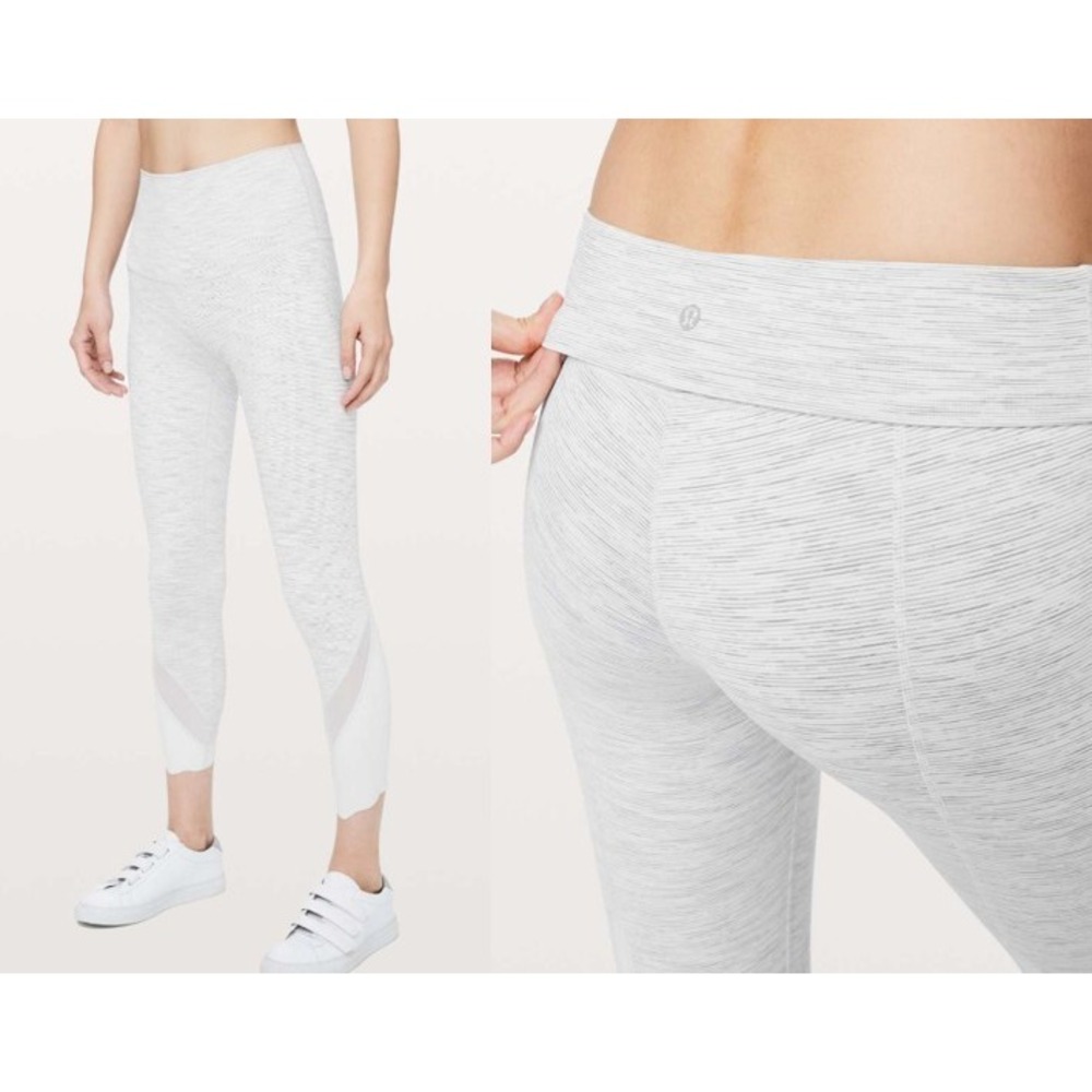 Lululemon Wunder Under Crop‎ II Roll Down or High Rise Scallop Luxtreme 24"